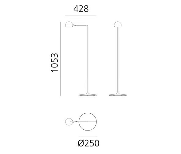 Adjustable metal floor lamp Ixa Artemide factory Artemide from Italy. Foto №13