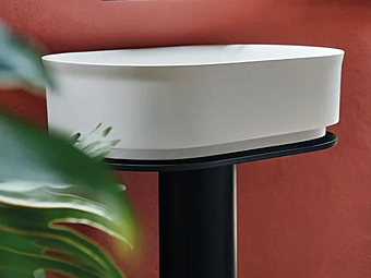 Freestanding washbasin in Cristalplant material AGAPE Immersion Freestanding washbasin in Cristalplant material AGAPE Immersion factory Agape from Italy