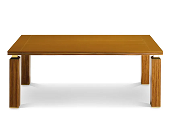 Square wooden meeting table with leather top i 4 Mariani Ares