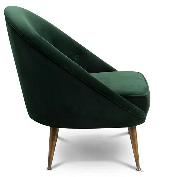 Upholstered Velvet Armchair BRABBU Malay Collection factory BRABBU from Italy. Foto №3