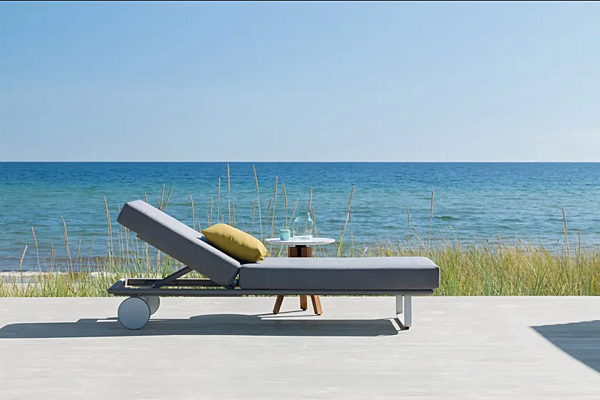 Recliner sun lounger Bitta KETTAL aluminum fabric factory KETTAL from Italy. Foto №3
