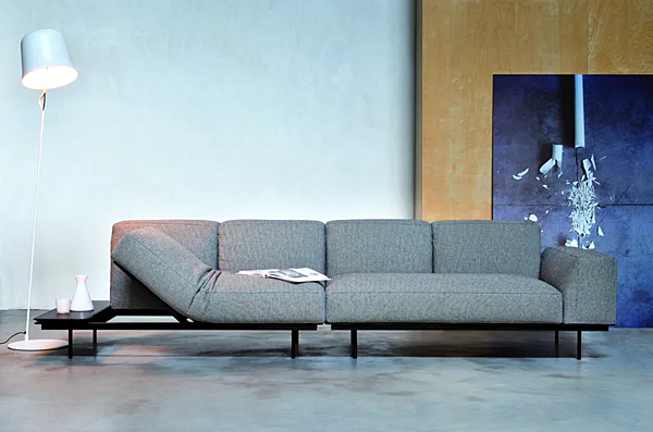 Sectional recliner sofa fabric or leather VIBIEFFE 535 Sit Up factory VIBIEFFE from Italy. Foto №4