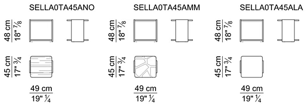 Square Marble High Side Table i 4 Mariani Sella factory i 4 Mariani from Italy. Foto №4