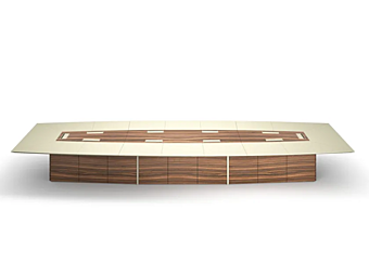 Rectangular meeting table with cable management i 4 Mariani President