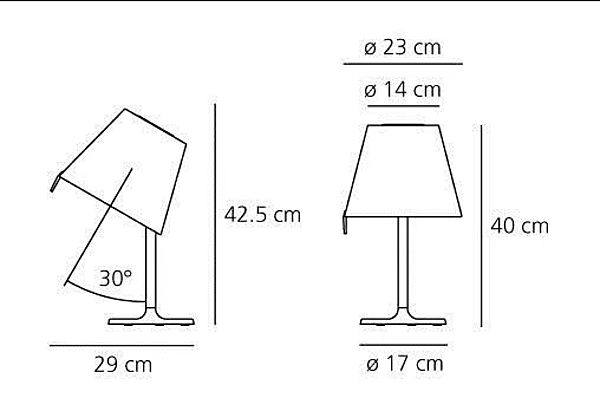 Adjustable silk bedside lamp Melampo Night Artemide 0710020A, 0710010A factory Artemide from Italy. Foto №2