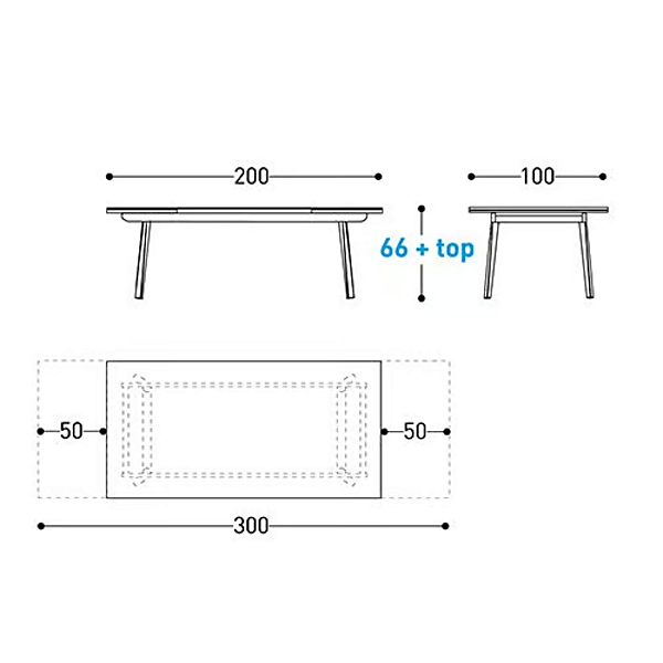 Extending Garden Table in Powder Coated Aluminium VARASCHIN EMMA factory VARASCHIN from Italy. Foto №4