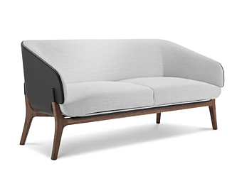 Two-Seater Sofa in Fabric and Leather Savile Row i 4 Mariani