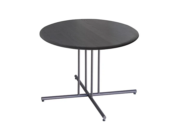 Round coffee table in ash and metal Potocco Graphic 955 TBC 60 80 955/TBC-60, 955/TBC-80 factory POTOCCO from Italy. Foto №2