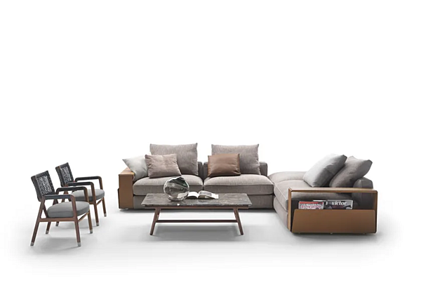 Corner sectional fabric sofa Harper FLEXFORM factory FLEXFORM from Italy. Foto №4