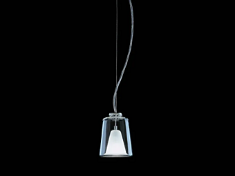 Pendant Lamp Glass and Aluminium Oluce Lanternina 471 factory Oluce from Italy