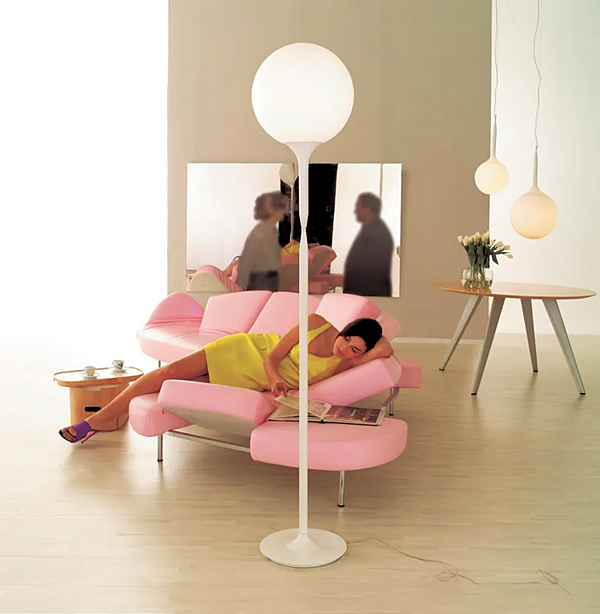 Blown Glass Floor Lamp Artemide Castore factory Artemide from Italy. Foto №7