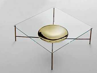 Low Square Crystal Coffee Table Golden Moon Gallotti&Radice Low Square Crystal Coffee Table Golden Moon Gallotti&Radice factory Gallotti & Radice from Italy