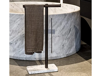 Standing towel rack in stainless steel AGAPE Dot Line Standing towel rack in stainless steel AGAPE Dot Line factory Agape from Italy