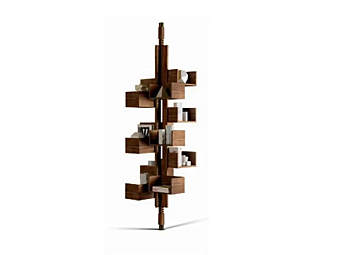 Swivel bookcase in wood POLTRONA FRAU ALBERO factory POLTRONA FRAU from Italy