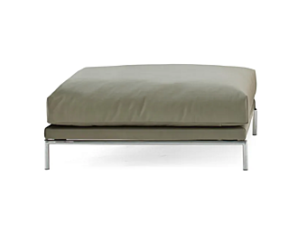 Upholstered Leather Footstool Moroso Gentry factory Moroso from Italy