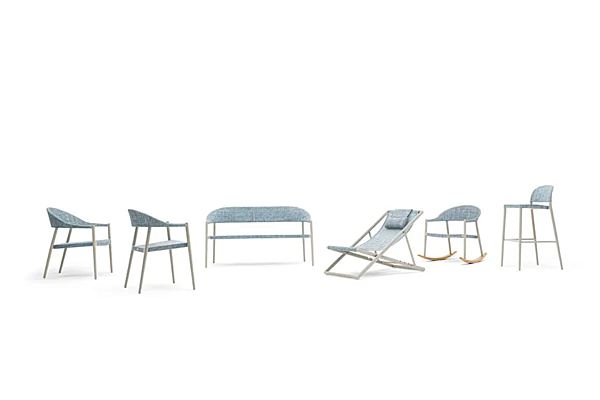 Garden Stool High Powder Coated Aluminium Clever VARASCHIN 229S5, 229S0 factory VARASCHIN from Italy. Foto №8