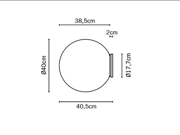 Blown Glass Wall Lamp Lumi Sfera Fabbian factory Fabbian from Italy. Foto №12