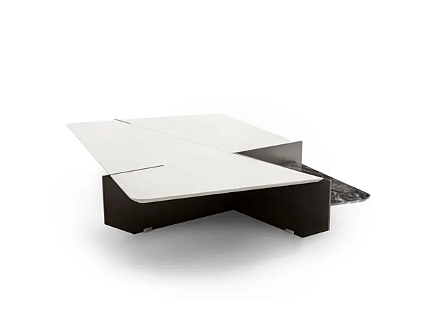 Low rectangular leather coffee table Ghiblim GIORGETTI factory GIORGETTI from Italy. Foto №2