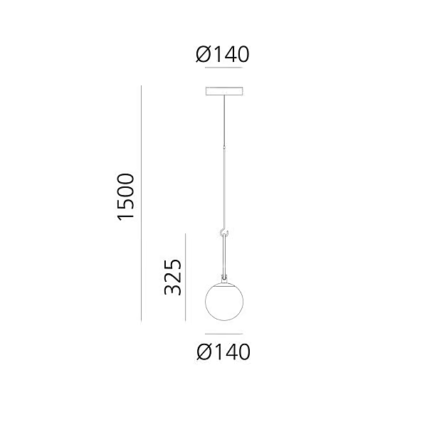 LED pendant lamp made of blown glass Artemide NH 1280010A, 1281010A, 	1283010A factory Artemide from Italy. Foto №7