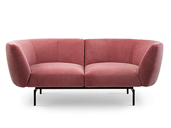 Sectional fabric sofa with soft back Saba Rendez Vous factory SABA from Italy