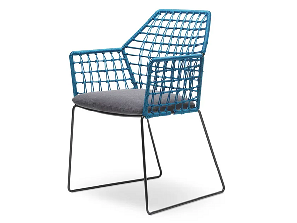 Garden chair with armrests fabric Saba New York Soleil factory SABA from Italy. Foto №2