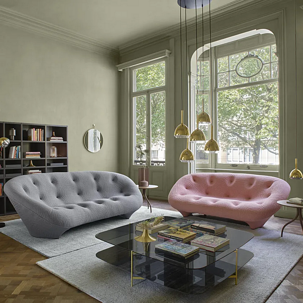 Three-seater tufted fabric sofa Ploum LIGNE ROSET 13170405 factory LIGNE ROSET from Italy. Foto №5