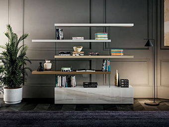Sectional bookcase AIR 0633 LAGO Sectional bookcase AIR 0633 LAGO factory LAGO from Italy