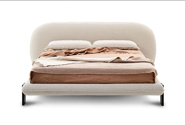 Fabric bed with upholstered back Saba Wabi factory SABA from Italy. Foto №2