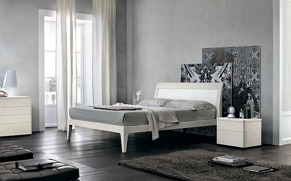 Bed TOMASELLA & COMPAS RIVIERA legno/ecopelle factory TOMASELLA & COMPAS from Italy. Foto №1