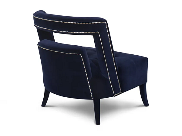 Upholstered Velvet Armchair BRABBU Naj Collection factory BRABBU from Italy. Foto №3