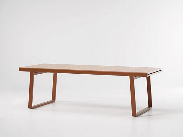 Extending garden table in aluminium and wood KETTAL Bitta factory KETTAL from Italy. Foto №1