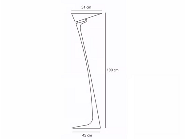 Methacrylate floor lamp Montjuic Artemide A014400 factory Artemide from Italy. Foto №3