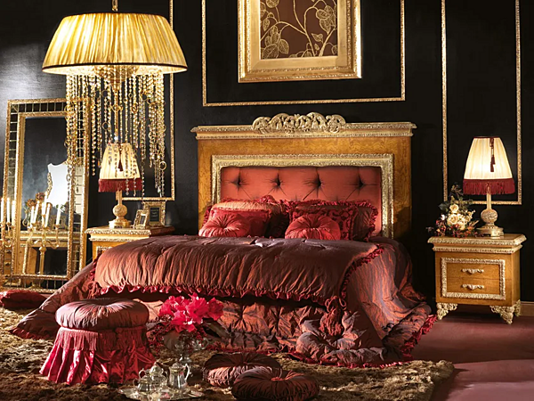 Fabric bedside lamp A.R. Arredamenti Royal Collection L.72 + P.21 factory A.R.ARREDAMENTI SRL from Italy. Foto №3