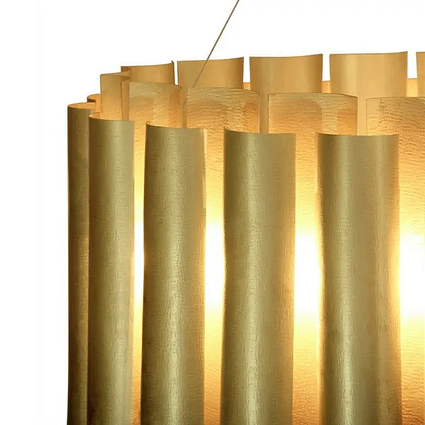 Handmade brass pendant lamp Aurum III BRABBU factory BRABBU from Italy. Foto №5