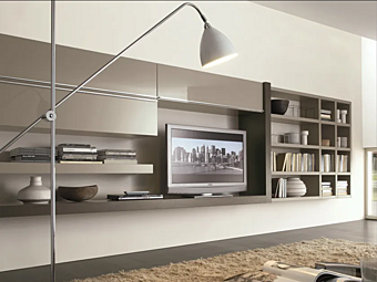 Sectional wall-mounted storage unit MisuraEmme 131848 factory MisuraEmme from Italy