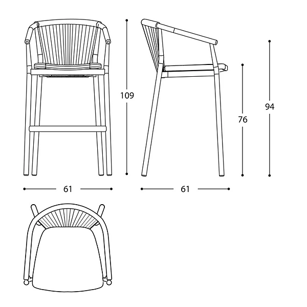 Aluminium Stool with Footrest VARASCHIN Smart 247SG, 247SGS factory VARASCHIN from Italy. Foto №5