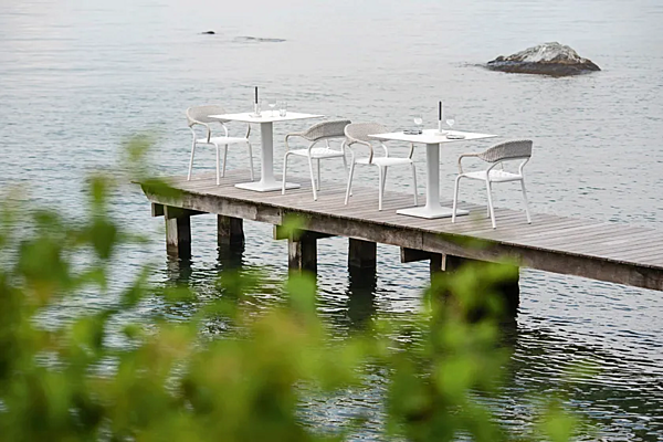 Stackable aluminium chair with armrests VARASCHIN Noss 2450 factory VARASCHIN from Italy. Foto №11