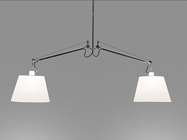 Dimmable Swivel Pendant Lamp Artemide Tolomeo Basculante Due Bracci 0630010A factory Artemide from Italy. Foto №1