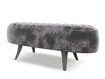 Tufted bench upholstered in fabric CORTEZARI Papillon 438 Tufted bench upholstered in fabric CORTEZARI Papillon 438 factory CORTE ZARI from Italy
