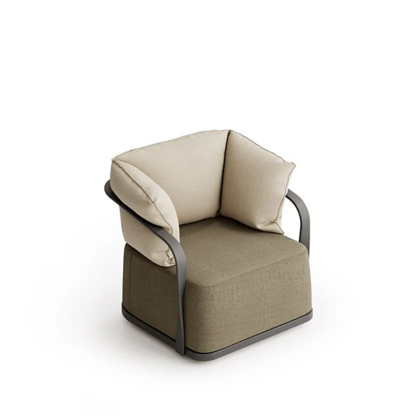 Fabric garden armchair with removable cover and armrests Atmosphera Tango TG.PL factory ATMOSPHERA from Italy. Foto №10