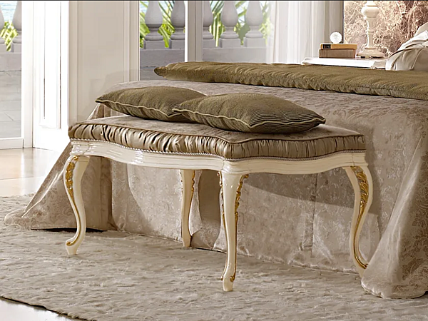 Upholstered Velvet Bench Ricasoli A.R. Arredamenti 935 factory A.R.ARREDAMENTI SRL from Italy. Foto №1