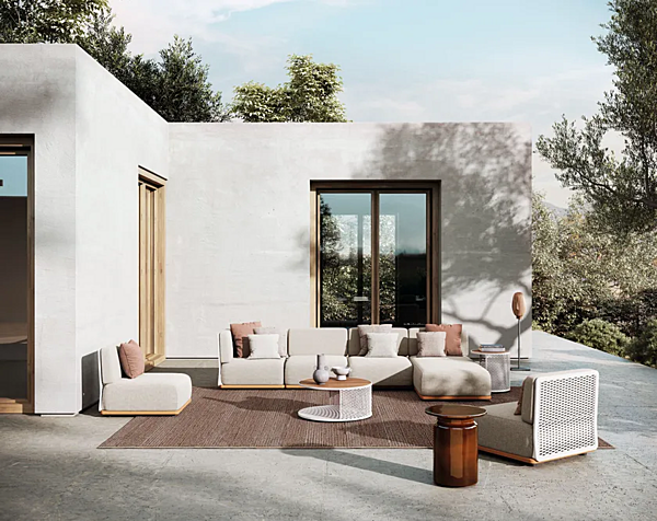 Modular 4-Seater Garden Sofa in Fabric Atmosphera Switch factory ATMOSPHERA from Italy. Foto №9