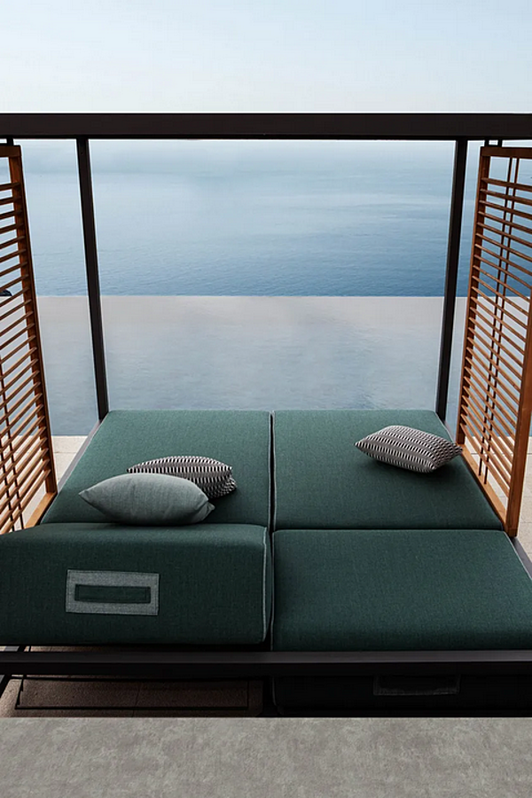 Aluminium garden bed with padded backrest Atmosphera Alcova ALC.DYB factory ATMOSPHERA from Italy. Foto №3