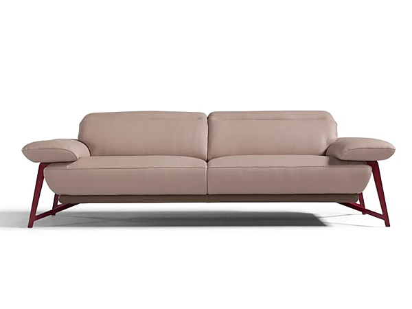 Recliner 3 Seater Leather Sofa with Headrest Egoitaliano Anais factory Egoitaliano from Italy. Foto №1