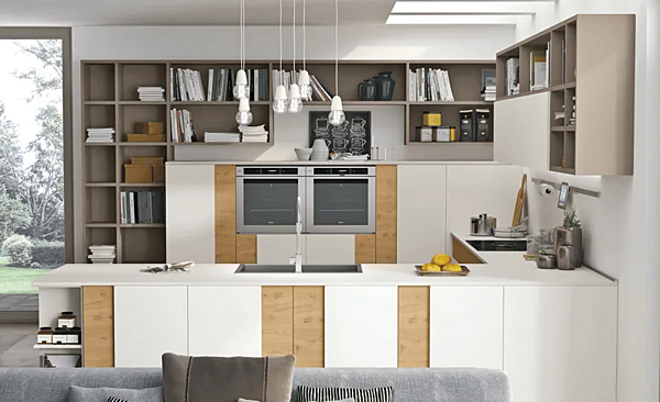 Fitted kitchen LUBE CUCINE Creativa 1 with modern design factory LUBE CUCINE from Italy. Foto №2