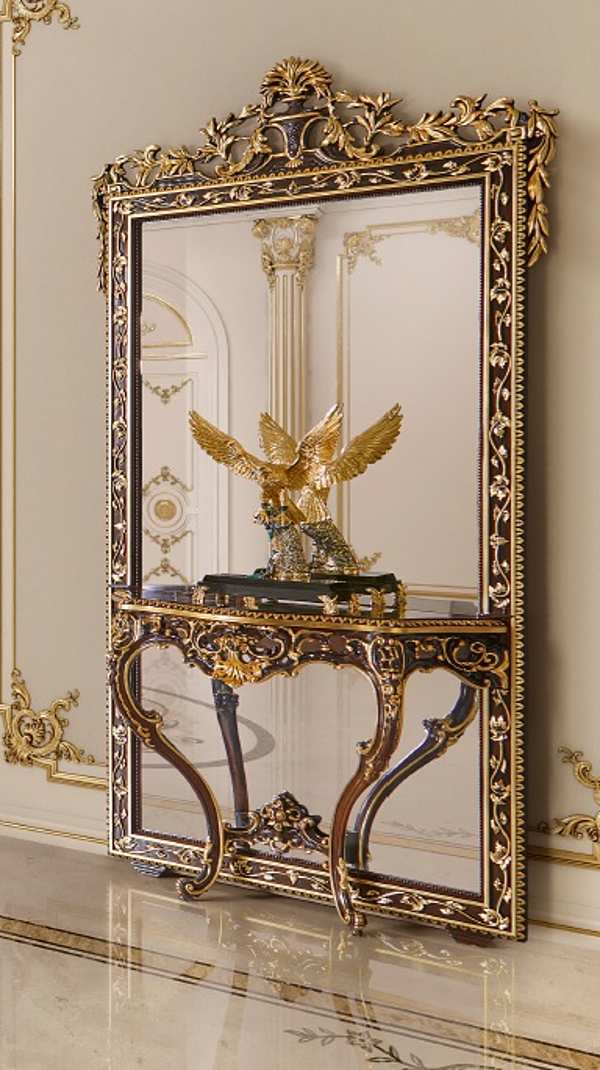 Mirror panel Modenese Gastone with console factory MODENESE GASTONE from Italy. Foto №1