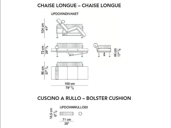 Leather Chaise Longue Day Bed Up Down i 4 Mariani factory i 4 Mariani from Italy. Foto №10