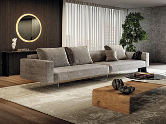 Modular fabric sofa with upholstered back LAGO Air 2686 2686 factory LAGO from Italy