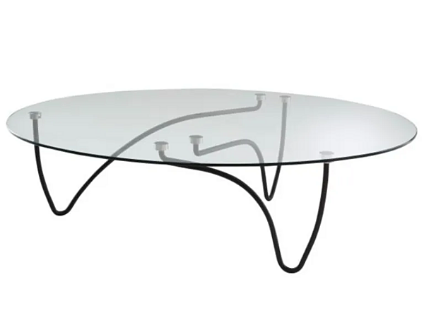 Low Oval Tempered Glass Coffee Table Rythme Ligne Roset 11497832-11497833 factory LIGNE ROSET from Italy. Foto №1