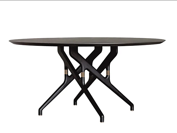 Round ash dining table Potocco Torso 837 T4 837/T4 factory POTOCCO from Italy. Foto №1